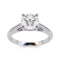 14K White Gold Solitaire Round Moissanite Wedding Ring S52197