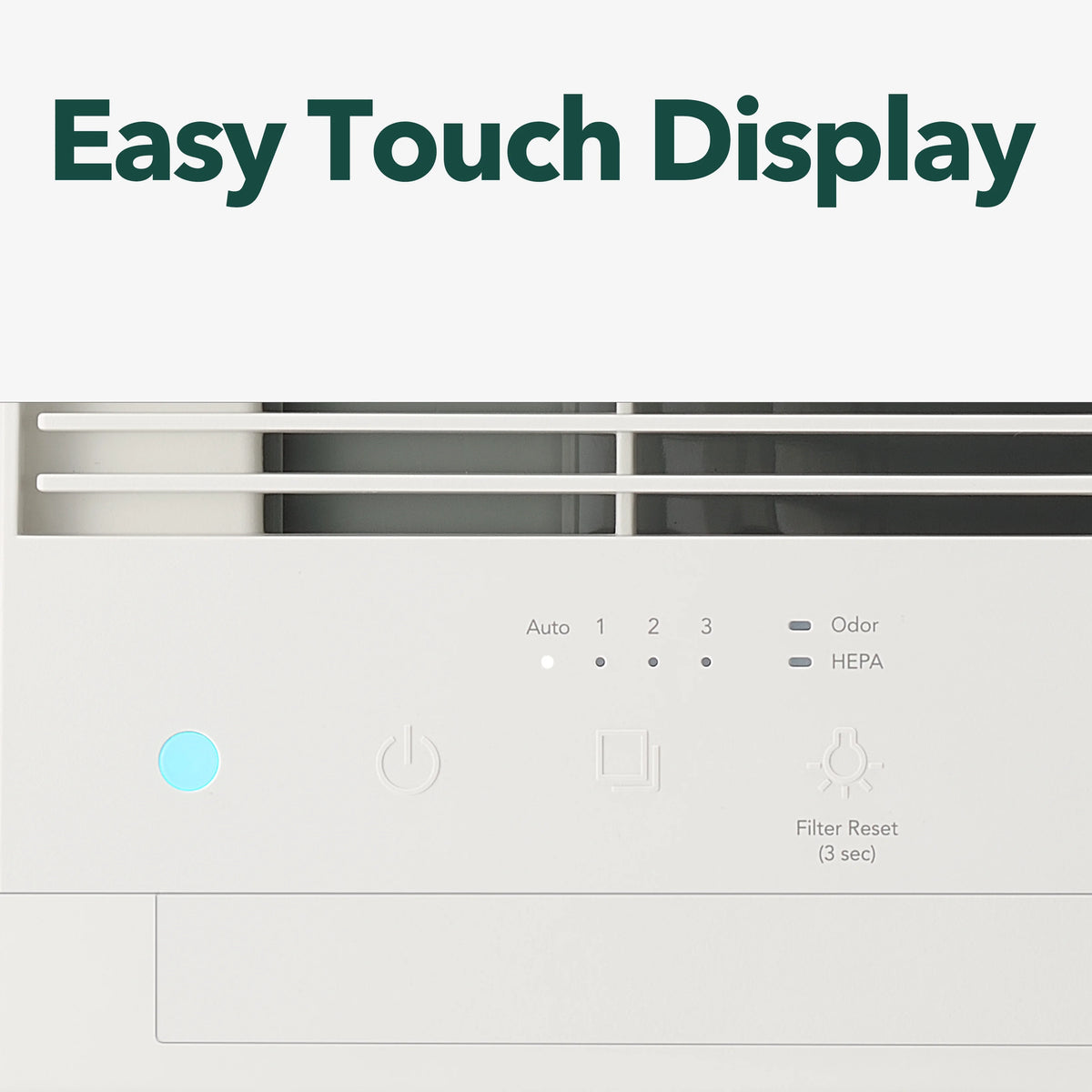 True HEPA Air Purifier with 214 sq. ft. Coverage in White D2223