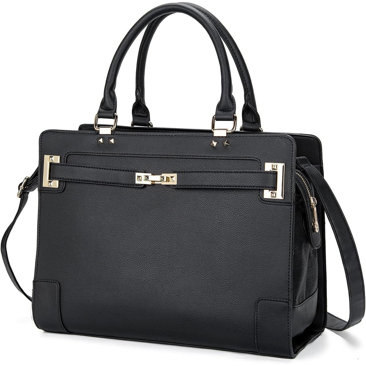 Black Soft-Sided Leather Pet Carrier H89210