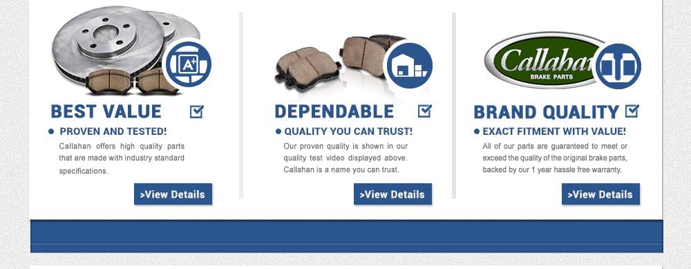 Premium 5 Lug Brake Disc Rotors with Ceramic Brake Pads and Clips W7394