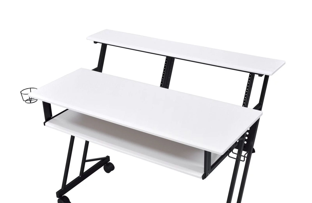 White & Black Computer Desk W97875
