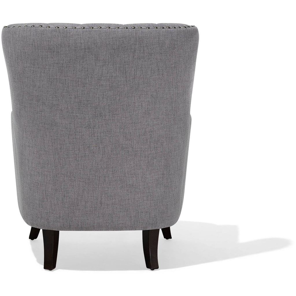 Fabric Wingback Chair Gray O97243