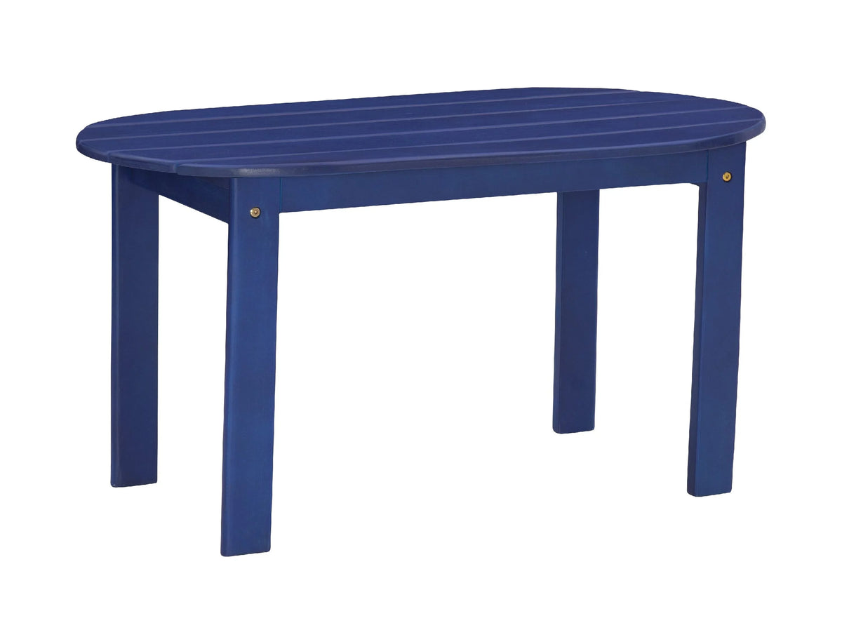 Blue Mid-Century Oval Coffee Table M457