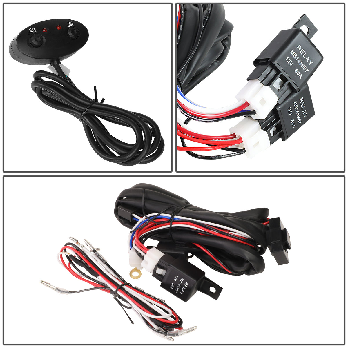 Blue Roof Top Mounted Fog Light with Wiring Harness and Switch D565