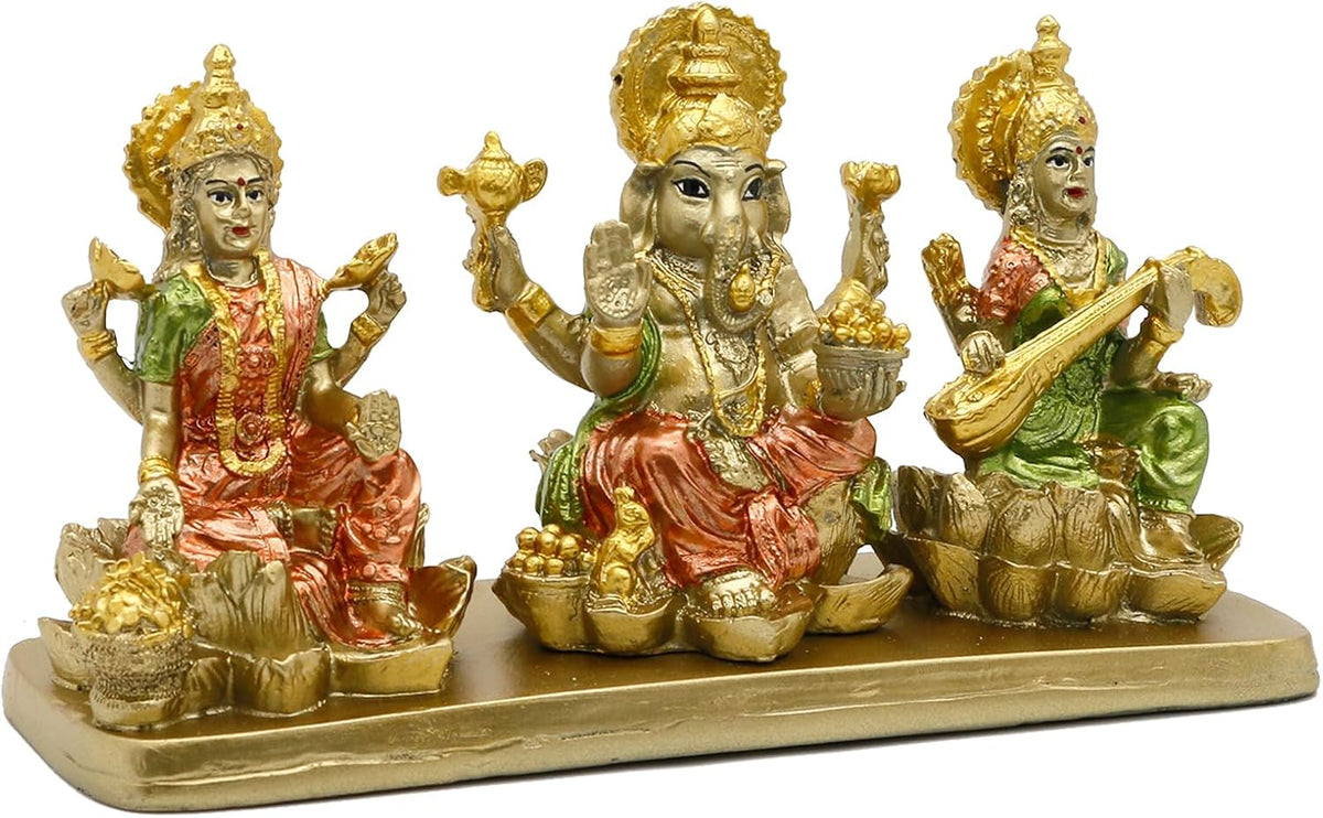 Hindu Lakshmi Ganesha Saraswati Statue D780