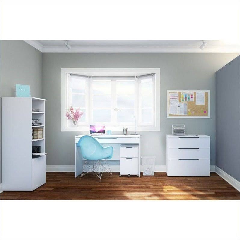 White 3 Drawer File Cabinet S19134