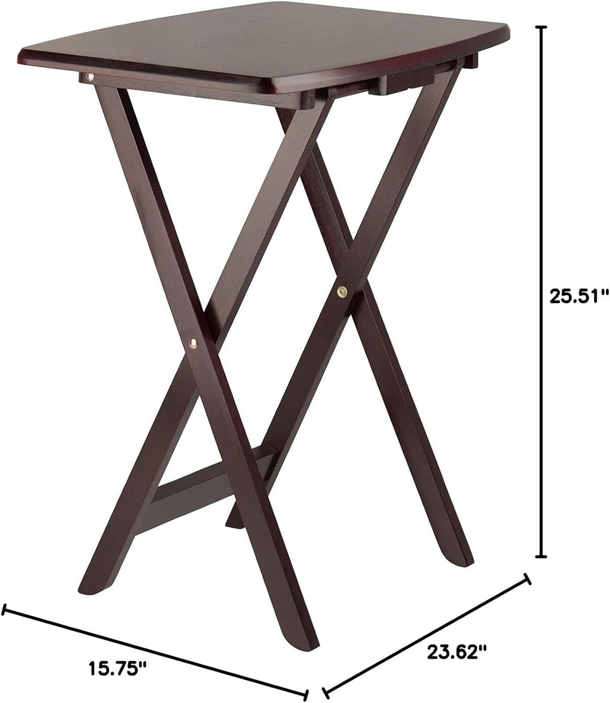Espresso Folding Wooden Tray Table R673067