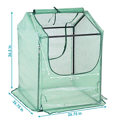 Green 4' x 3' Mini Greenhouse Tent with Steel Tube Frame O885230