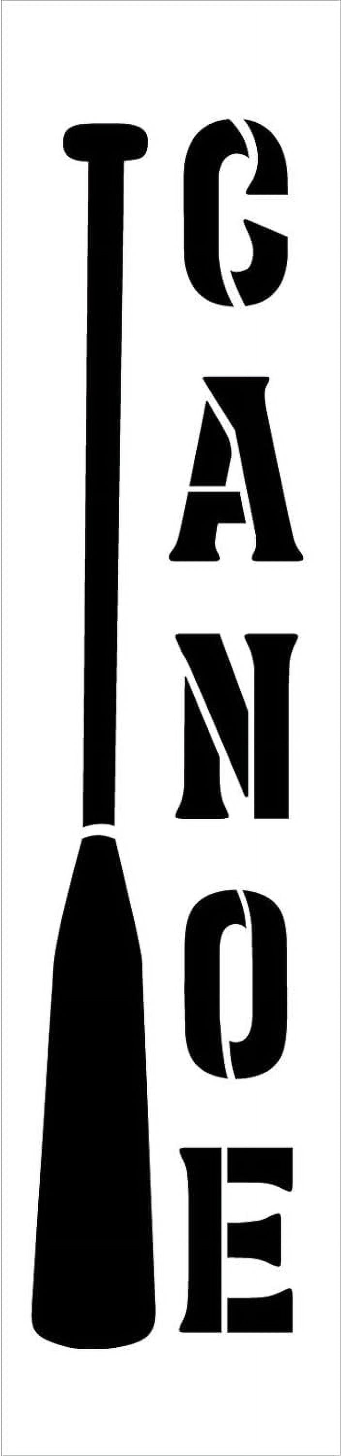Canoe Stencil With Oar Reusable Template (22.5 X 5.25 Inch) M879