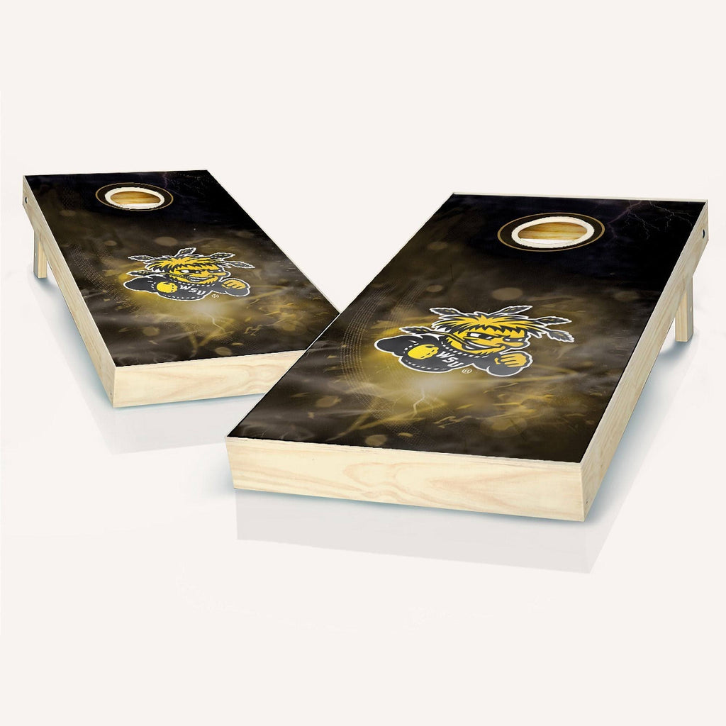 Cornhole Board Set with 8 Team Logo Bags and Carrying Case A418