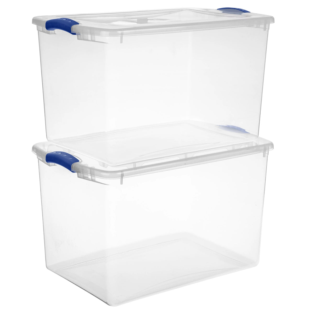 66 Quart Latch Box Plastic Set of 6 Z9698