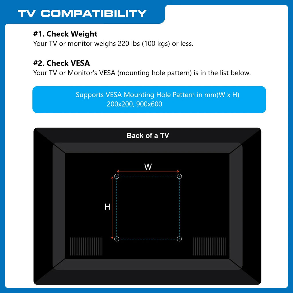 Heavy-Duty Full Motion TV Wall Mount for 60" - 100" Flat Panel and Curved TVs, Black G811485