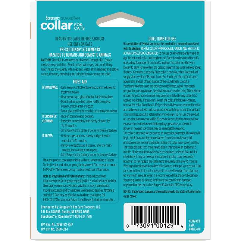 Flea & Tick Collar for Cats L770