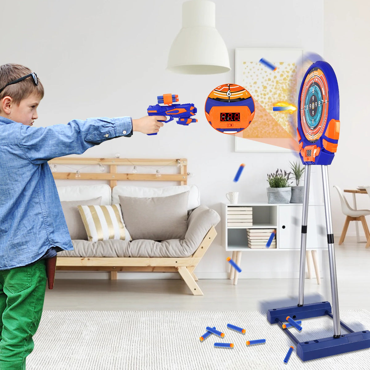 Electronic Scoring Shooting Target for Foam Darts L11188