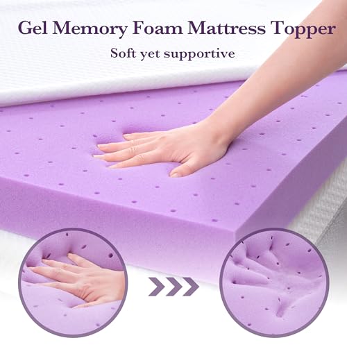 2 Inch Gel Memory Foam Mattress Topper Twin Size S34477