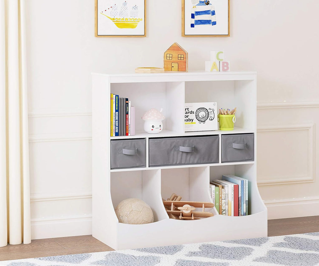 Toy Storage Organizer with 8 Compartments and 3 Baskets N928