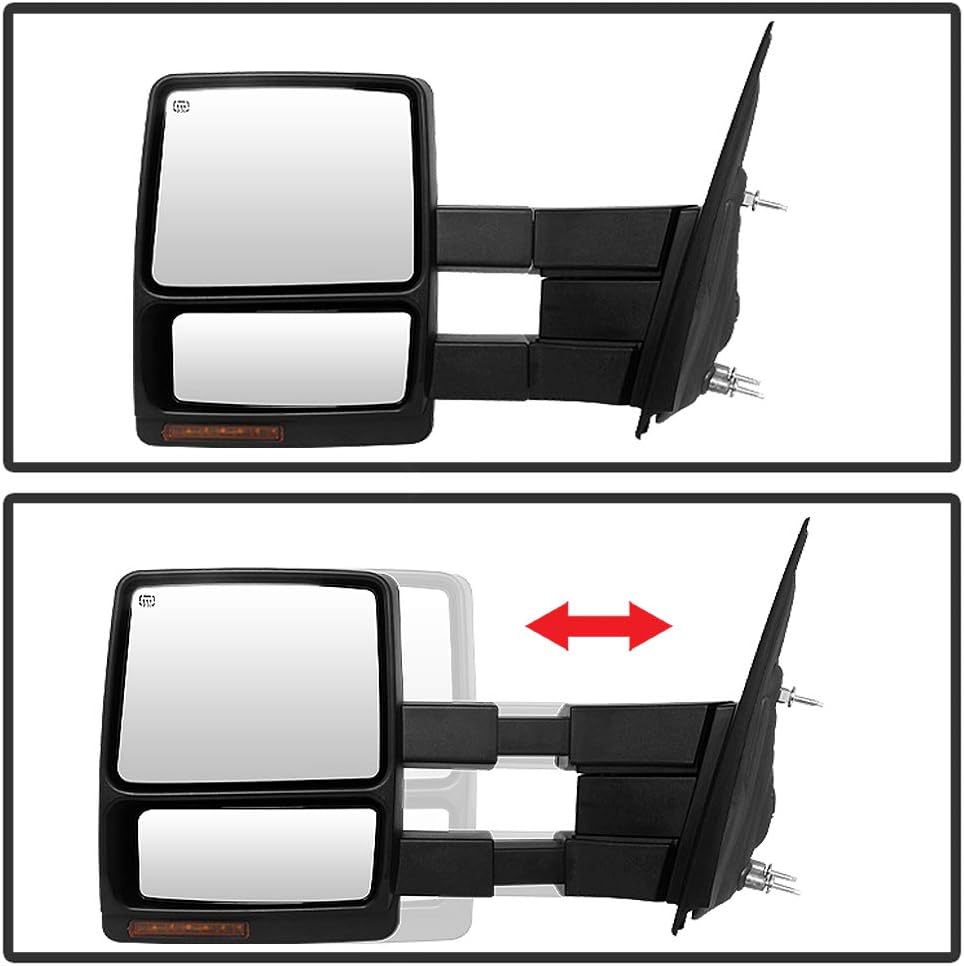 Telescoping Towing Side Mirrors Left+Right V9111