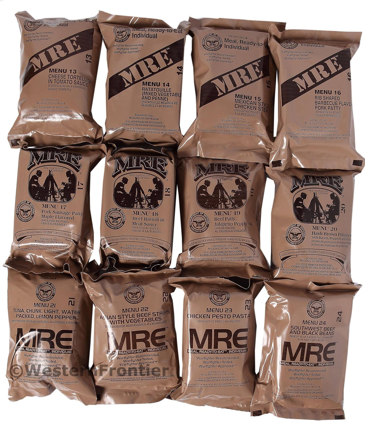 24 Meals Military Surplus Meal Ready to Eat O5959