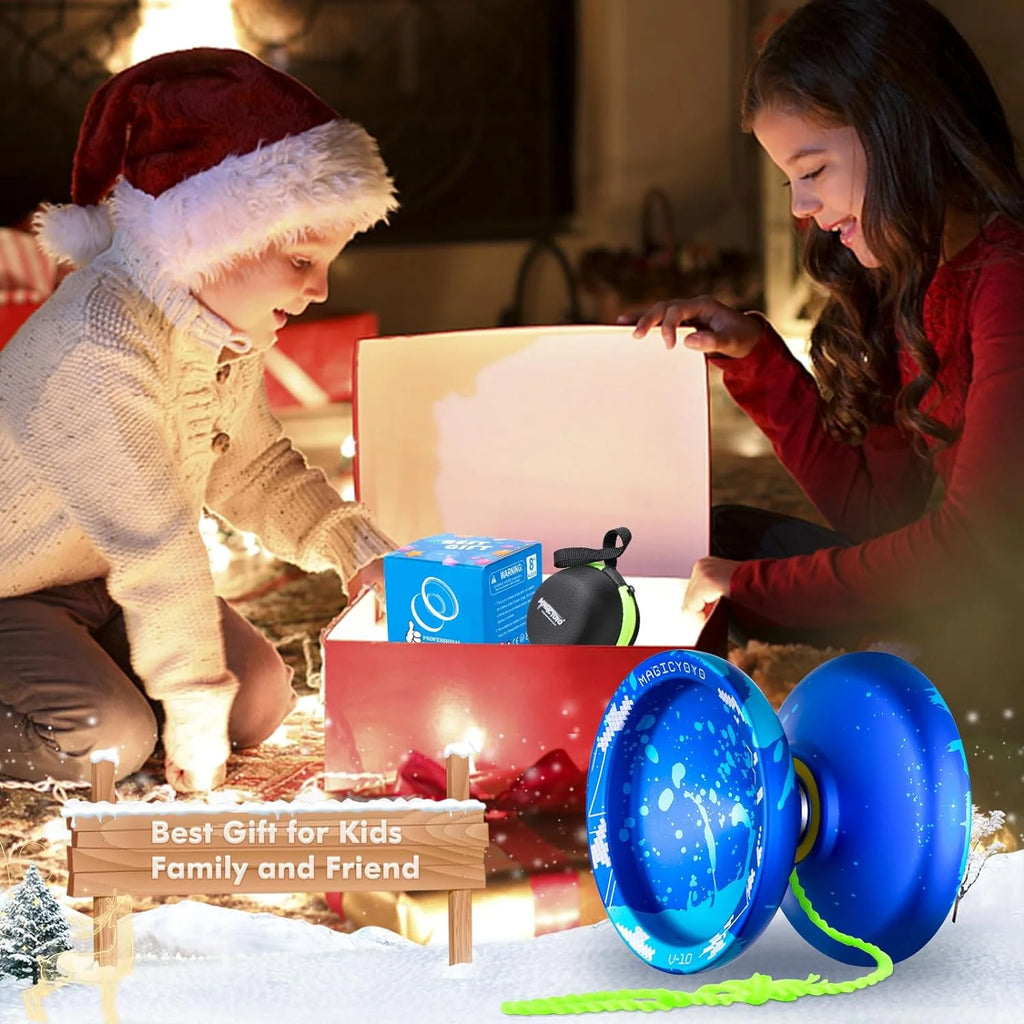 Blue Splash Finger Spin Metal Yoyo I318