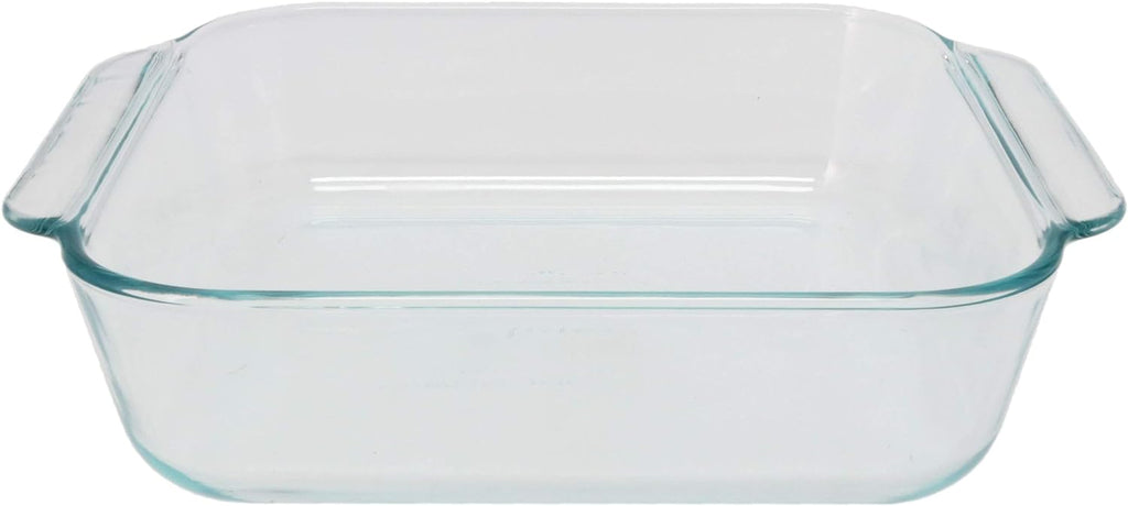 2 Square Glass Baking Dishes with 2 Blue Lids G2948