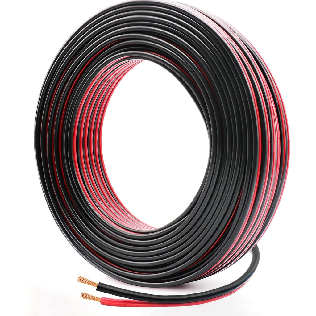 Red Black 100 Feet Pack of 2 Low Voltage Landscape Lighting Cable E75443