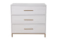 White Three Drawer Wood Small Chest C381