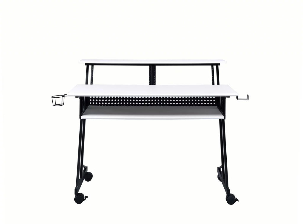 White & Black Computer Desk W97875