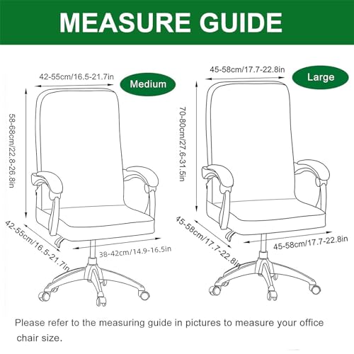 Printed Office Chair Cover Stretch Computer Chair Slipcover with Zipper, M E975939