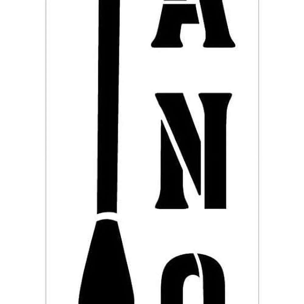 Canoe Stencil With Oar Reusable Template (22.5 X 5.25 Inch) M879