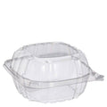 Clear Hinged-Lid Plastic Containers, 500/Carton Z13354