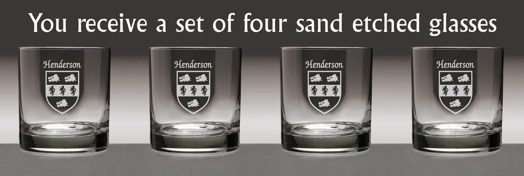 Irish Coat of Arms Tumbler Glasses Set of 4 S658