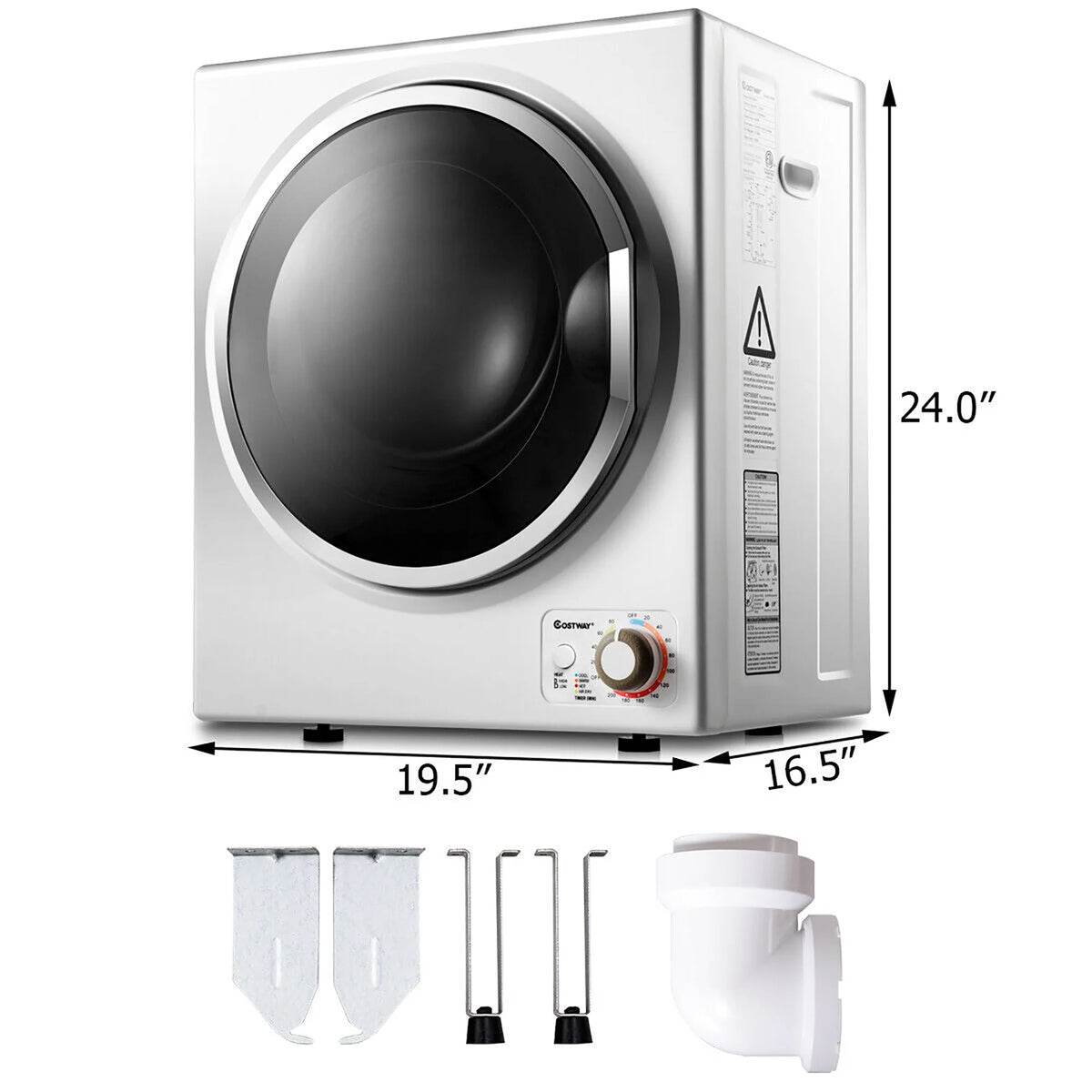 Compact Electric Cloth Dryer Stainless Steel Wall Mounted 1.5 cu.ft. E672553