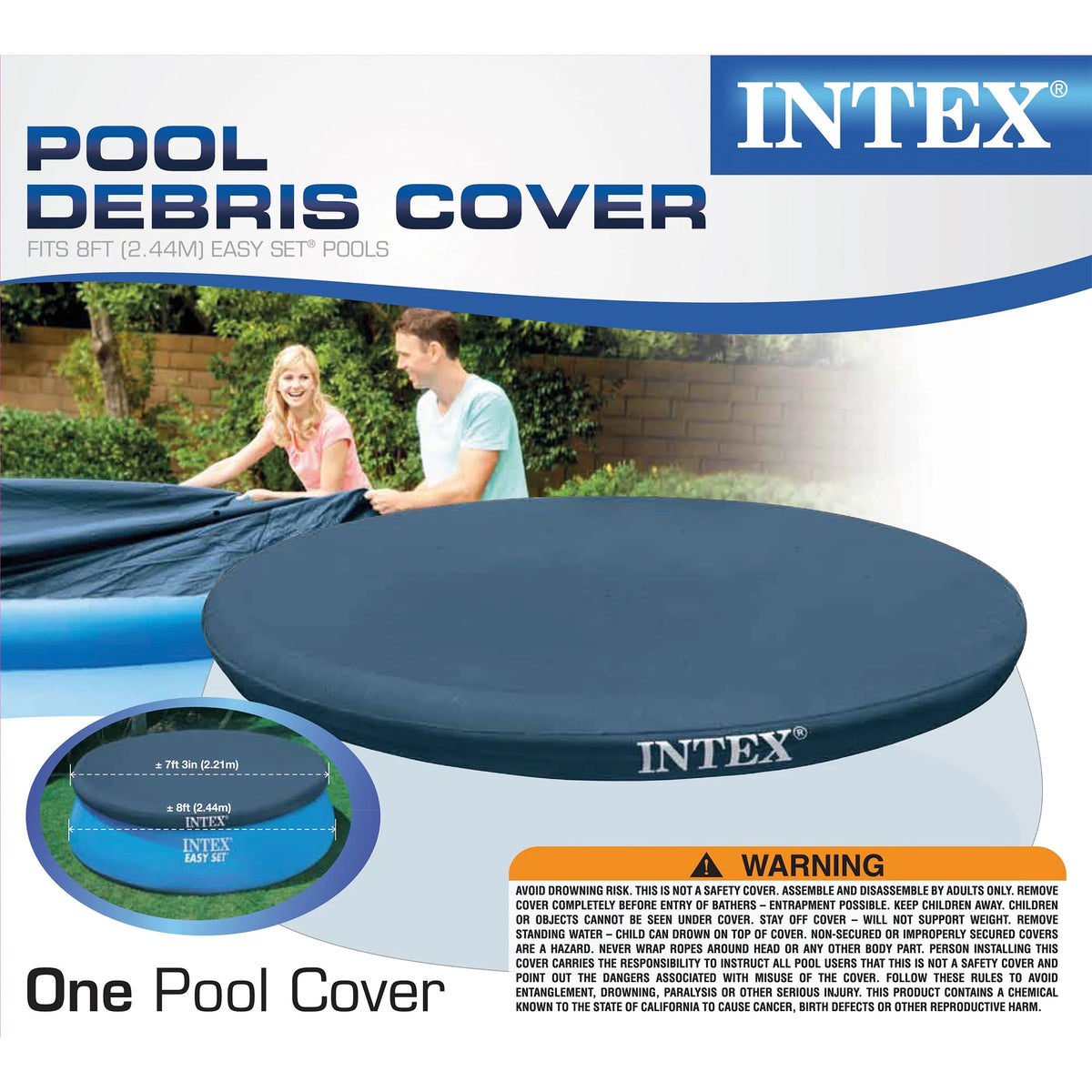Inflatable Round Swimming Pool & Cover G69389