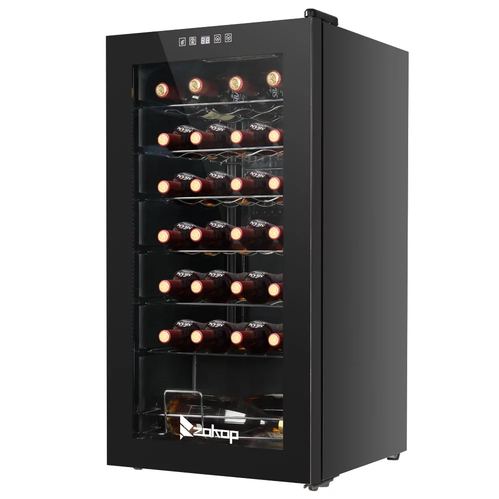28 Bottle Compressor Wine Cooler, Black K198