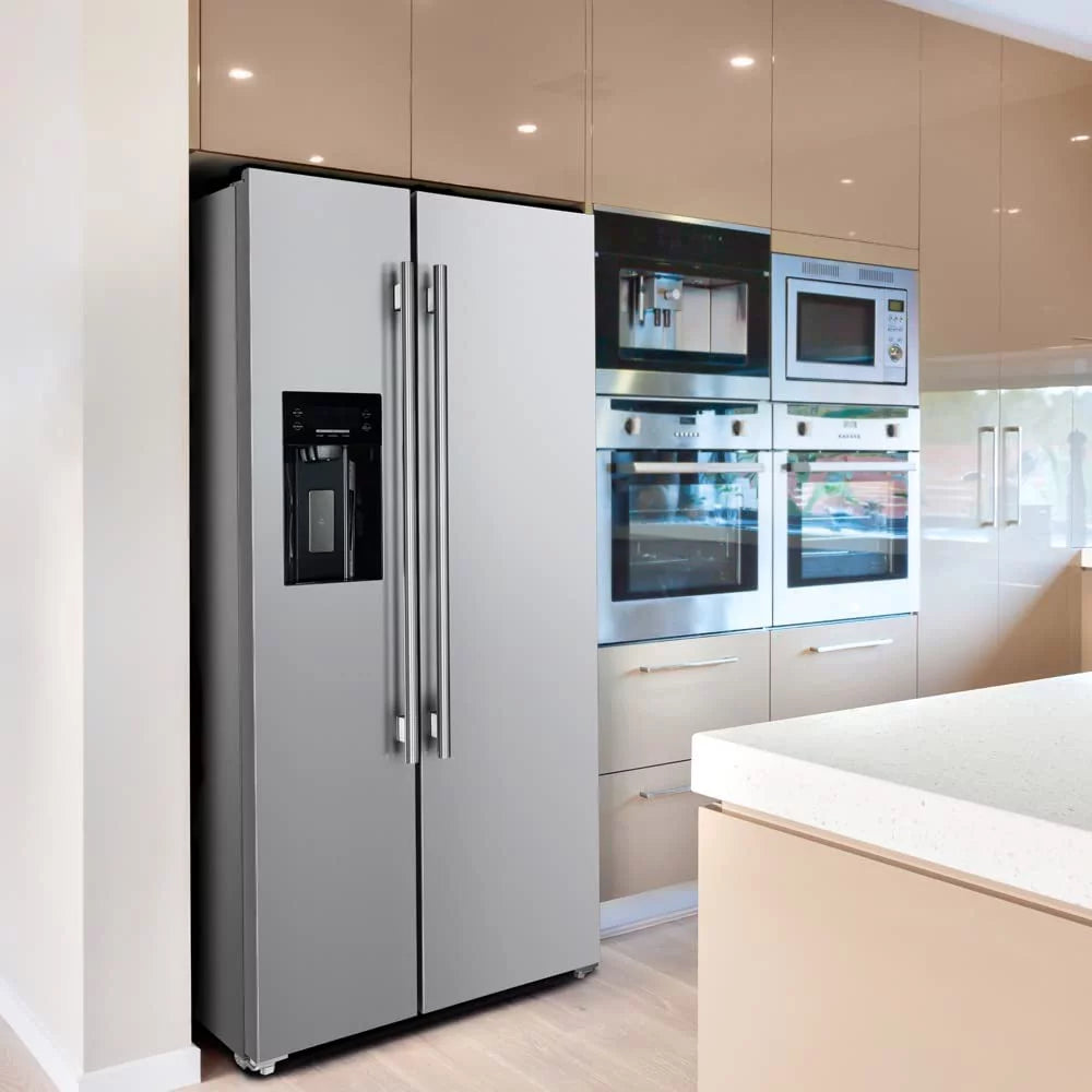 36" Side by Side Stainless Steel Refrigerator with Ice Maker U5480