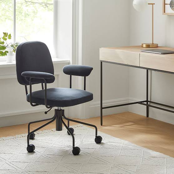 Yarn Dyed Linen Weave Office Chair B76622