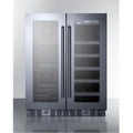 24 in. Wide Built-in Undercounter French Door Wine & Beverage Center, Stainless Steel F11477