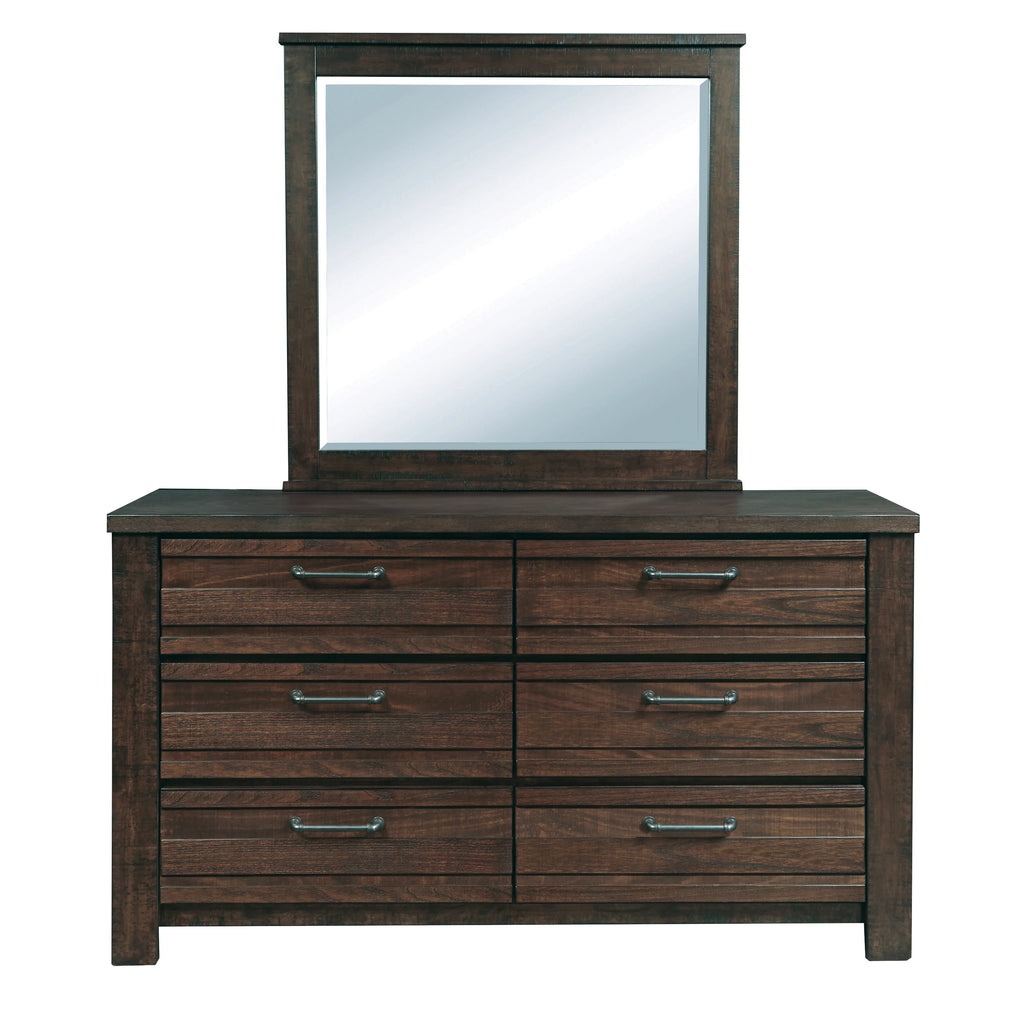 Espresso Wood Queen Bedroom Set with Dresser, Mirror, Nightstands, Chest A41148