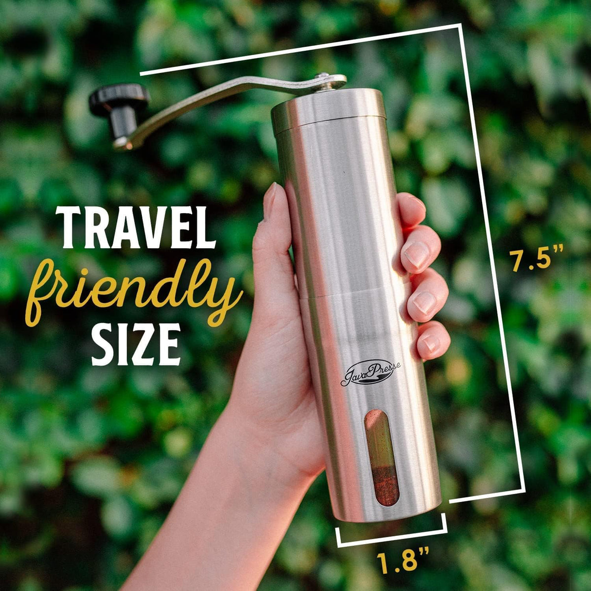 Manual Stainless Steel Coffee Grinder with Hand Crank P837