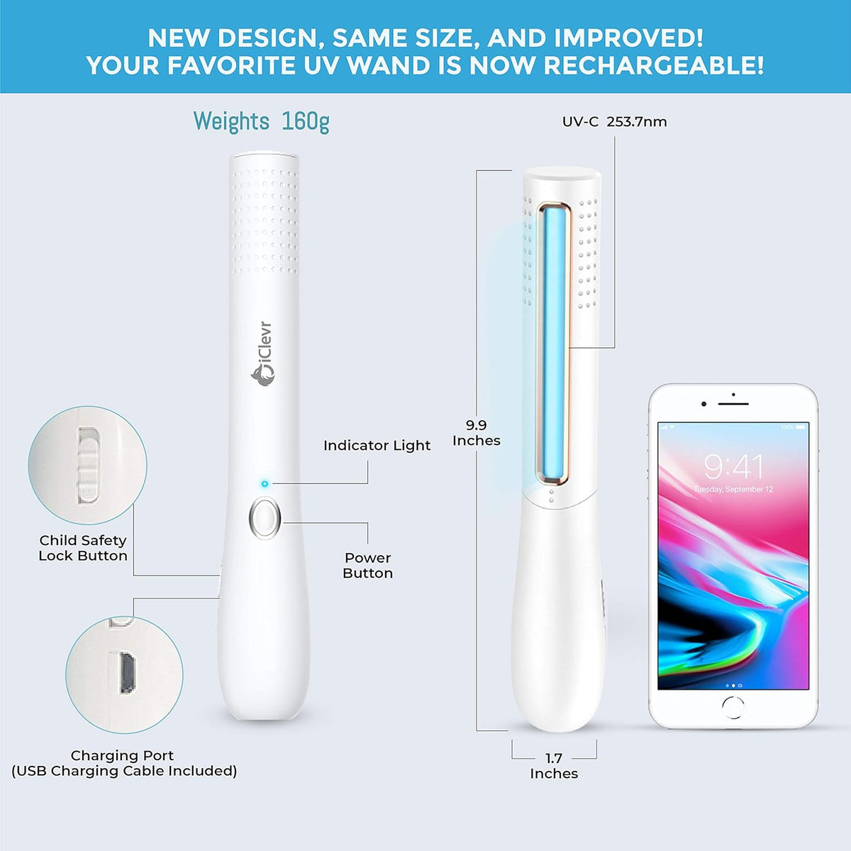 UV-C Light Sanitizer Wand D60850
