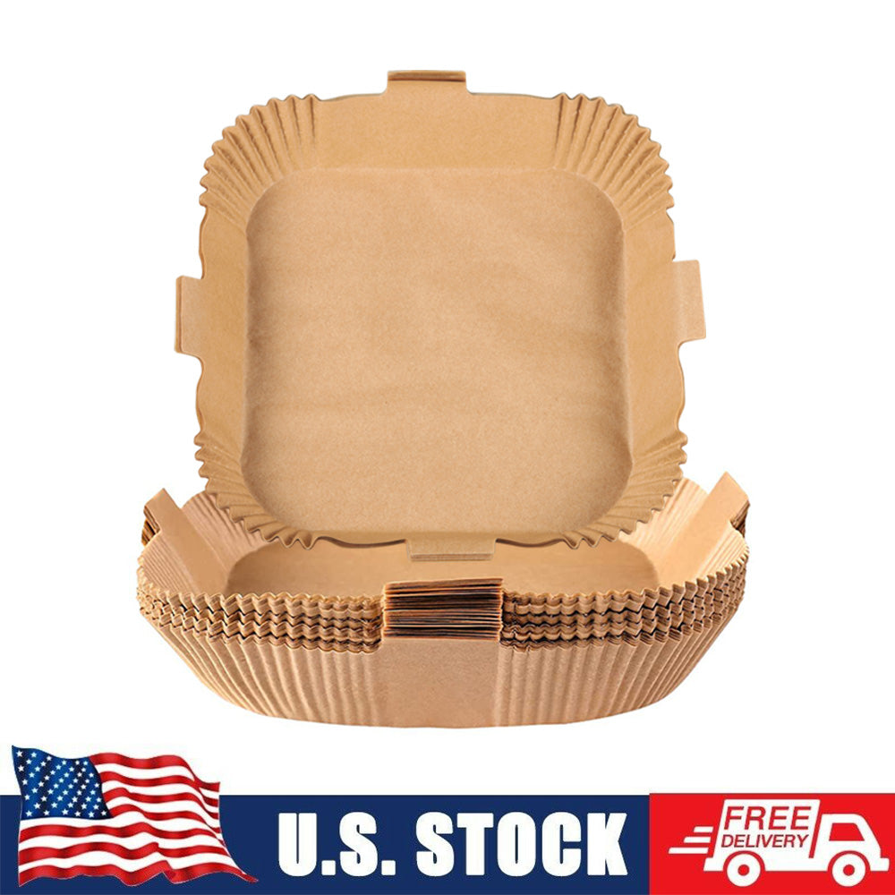 100Pcs 7.9" Air Fryer Disposable Non-Stick Paper Liners V12845