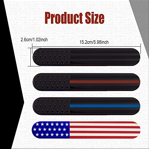 2PCS Metal American Flag Car Badge Decal F329382
