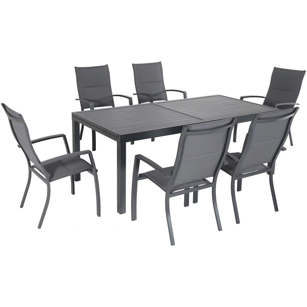 7-Piece Gray Aluminum Outdoor Dining Set C808795