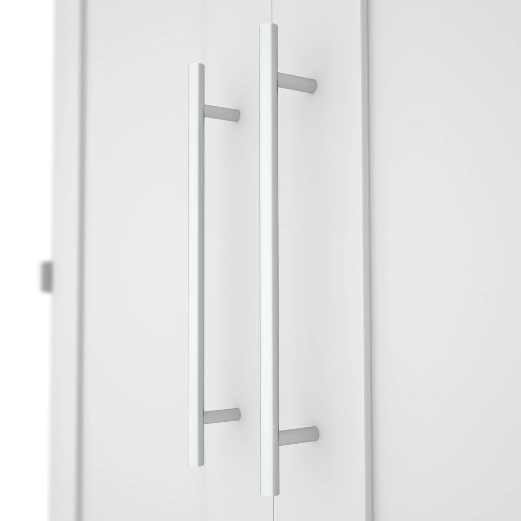 White Full Cabinet Bed with Mattress H3570