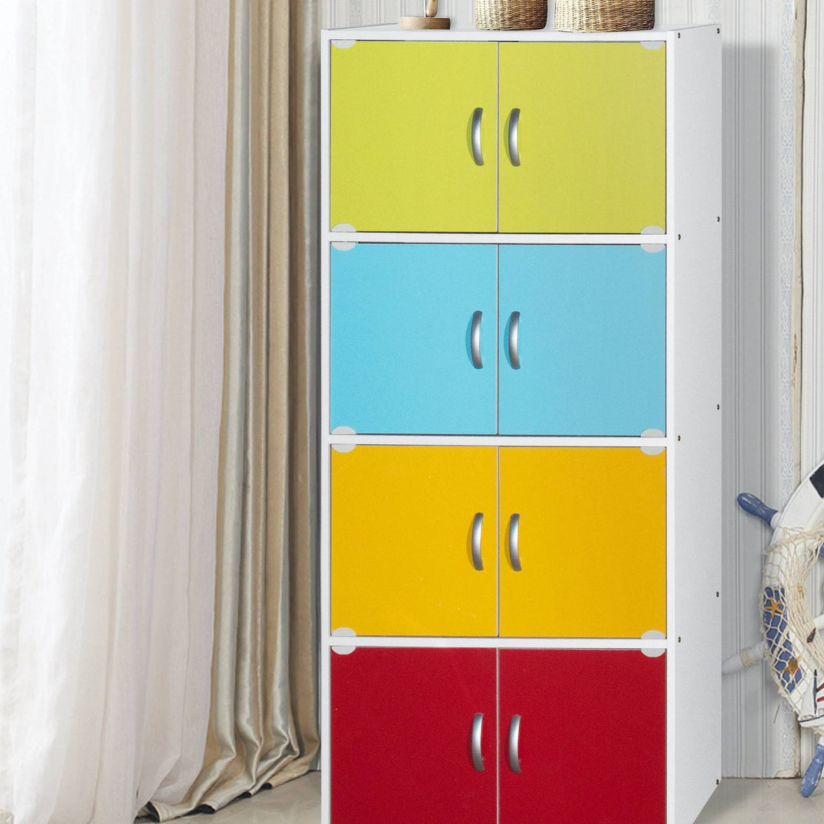 Rainbow 4-Shelf 8-Door Cabinet W613