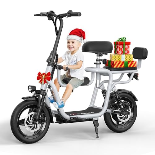 Electric Scooter with Seat, 500W Motor, 20 Mile Range, 14" Pneumatic Tires M5136