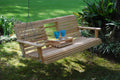 White Wash Cypress Porch Swing with Flip Down Center Console G9902