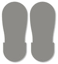 Gray Big Footprint; Pack of 50 M382