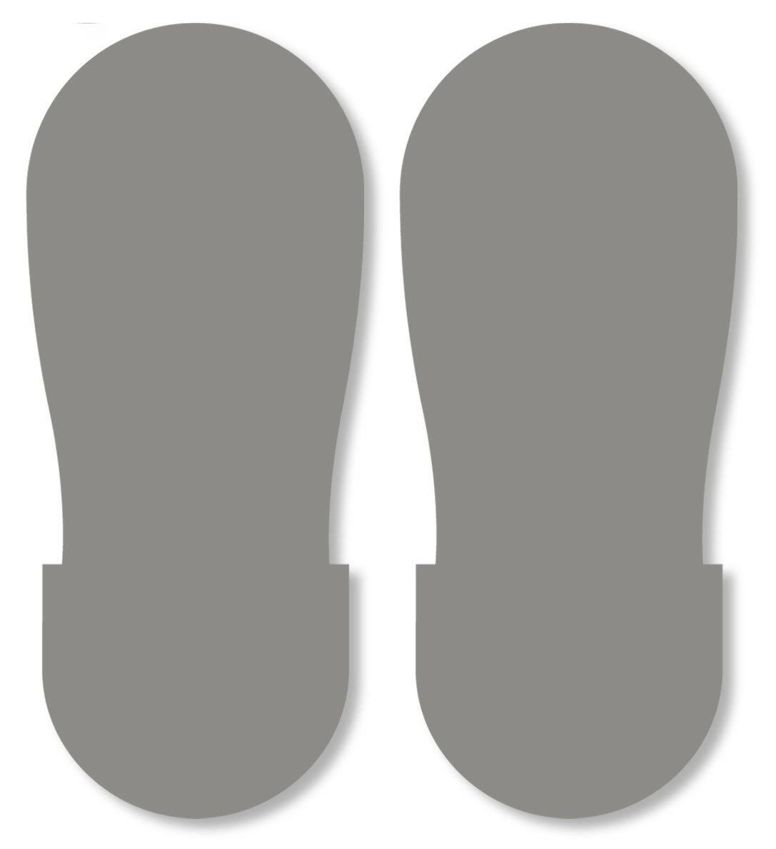 Gray Big Footprint; Pack of 50 M382