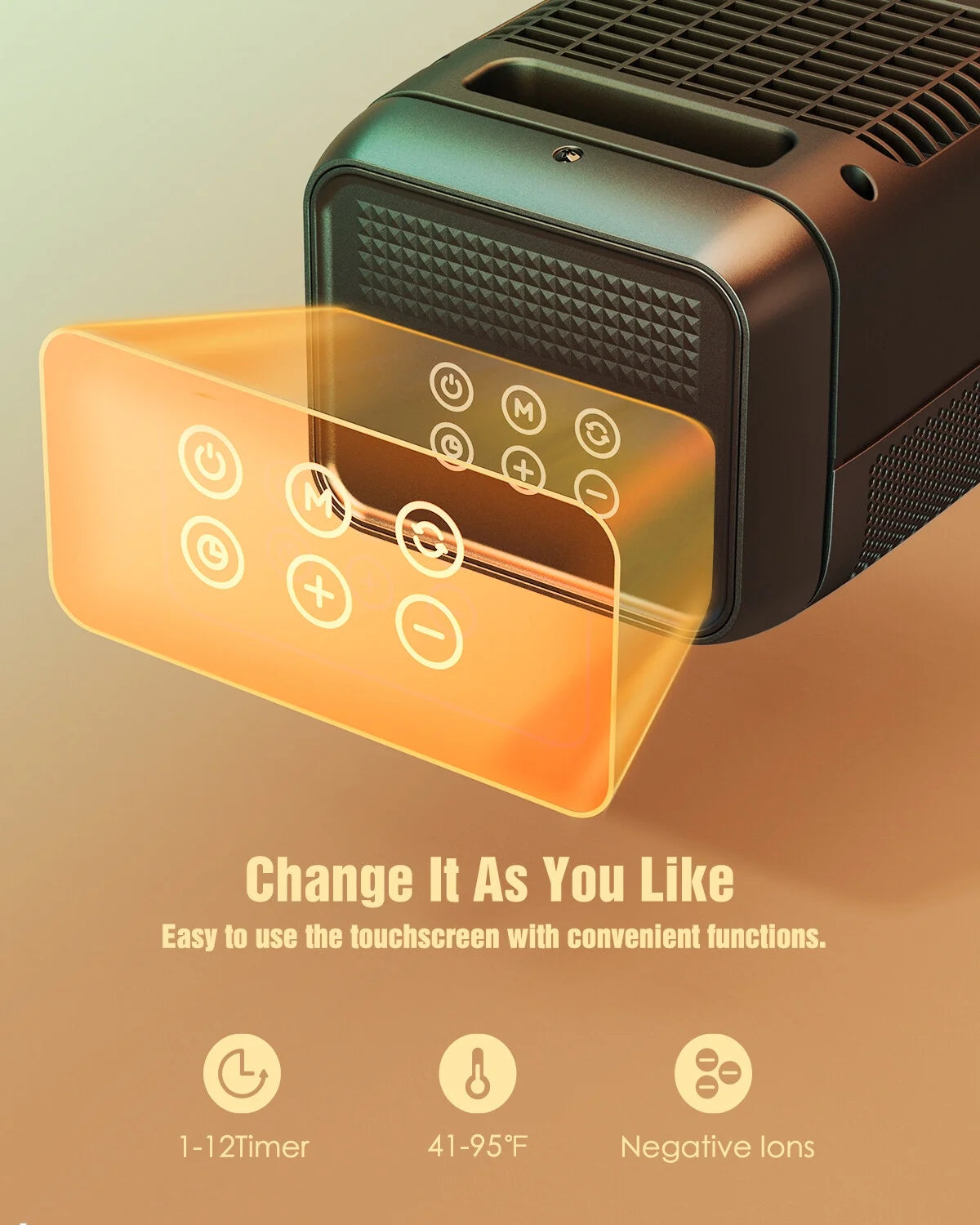 1500W Portable PTC Ceramic Space Heater with Remote Y657